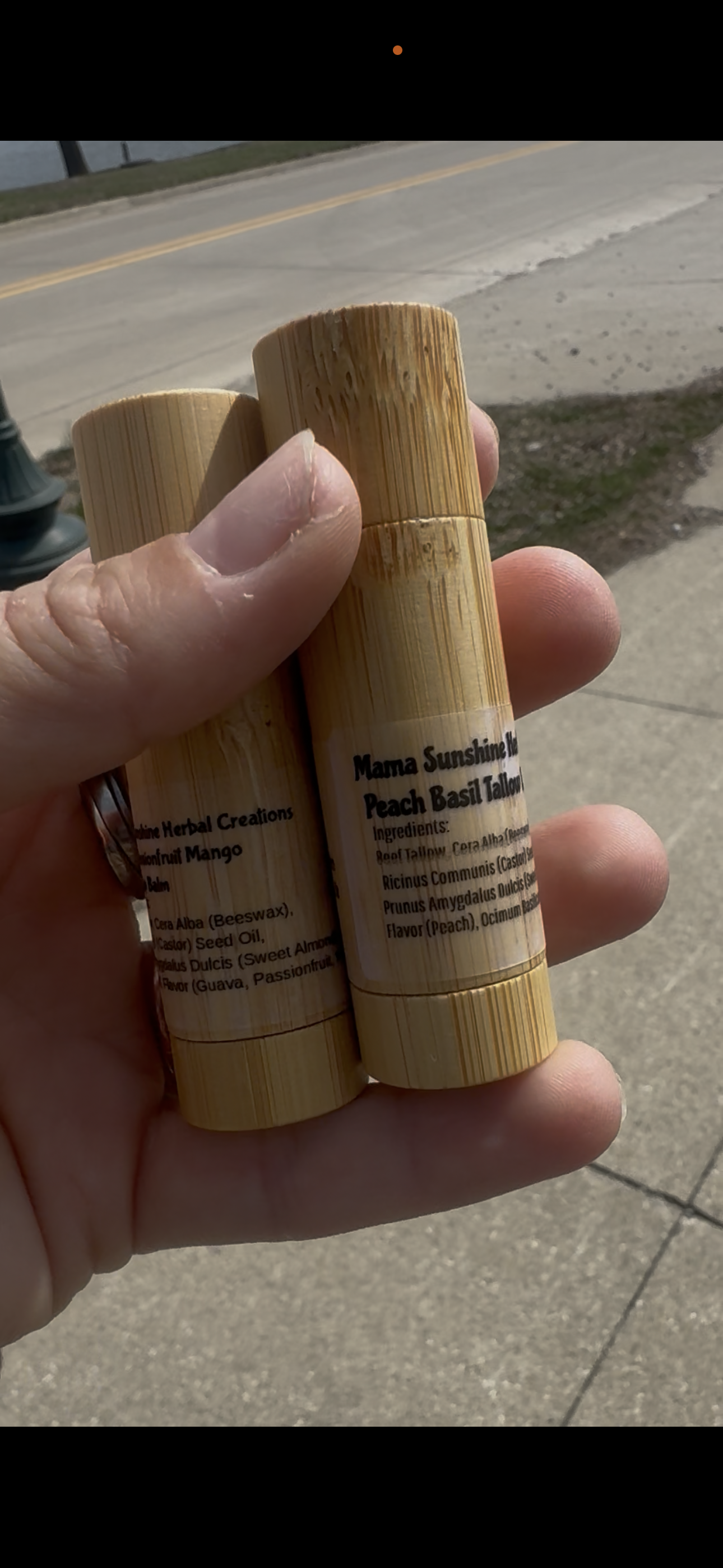 Tallow based lip balm