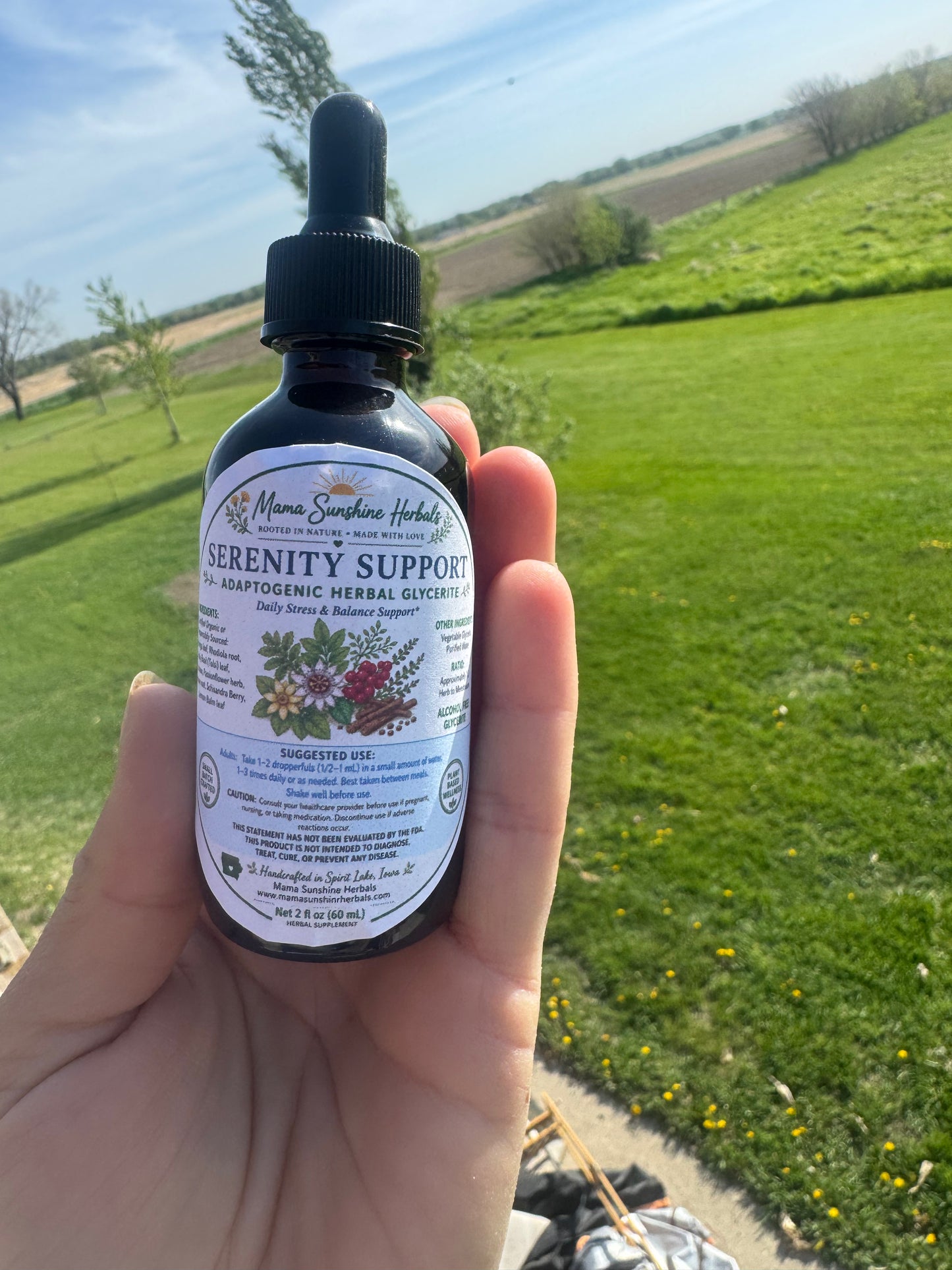 Serenity Support Adaptogenic herbal glycerite. (Formerly Cortisol Calm)
