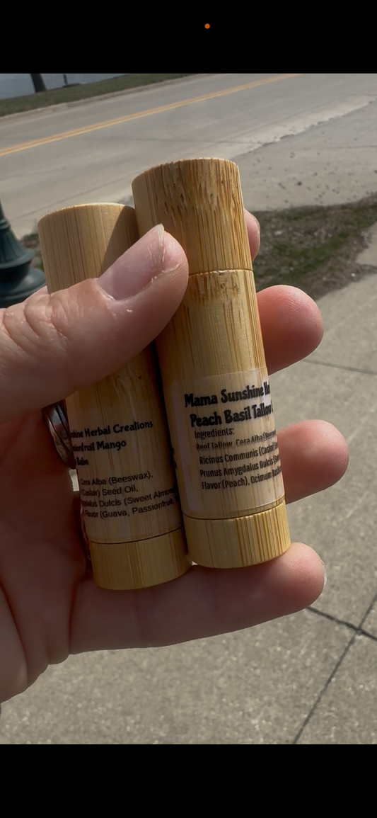 Tallow based lip balm