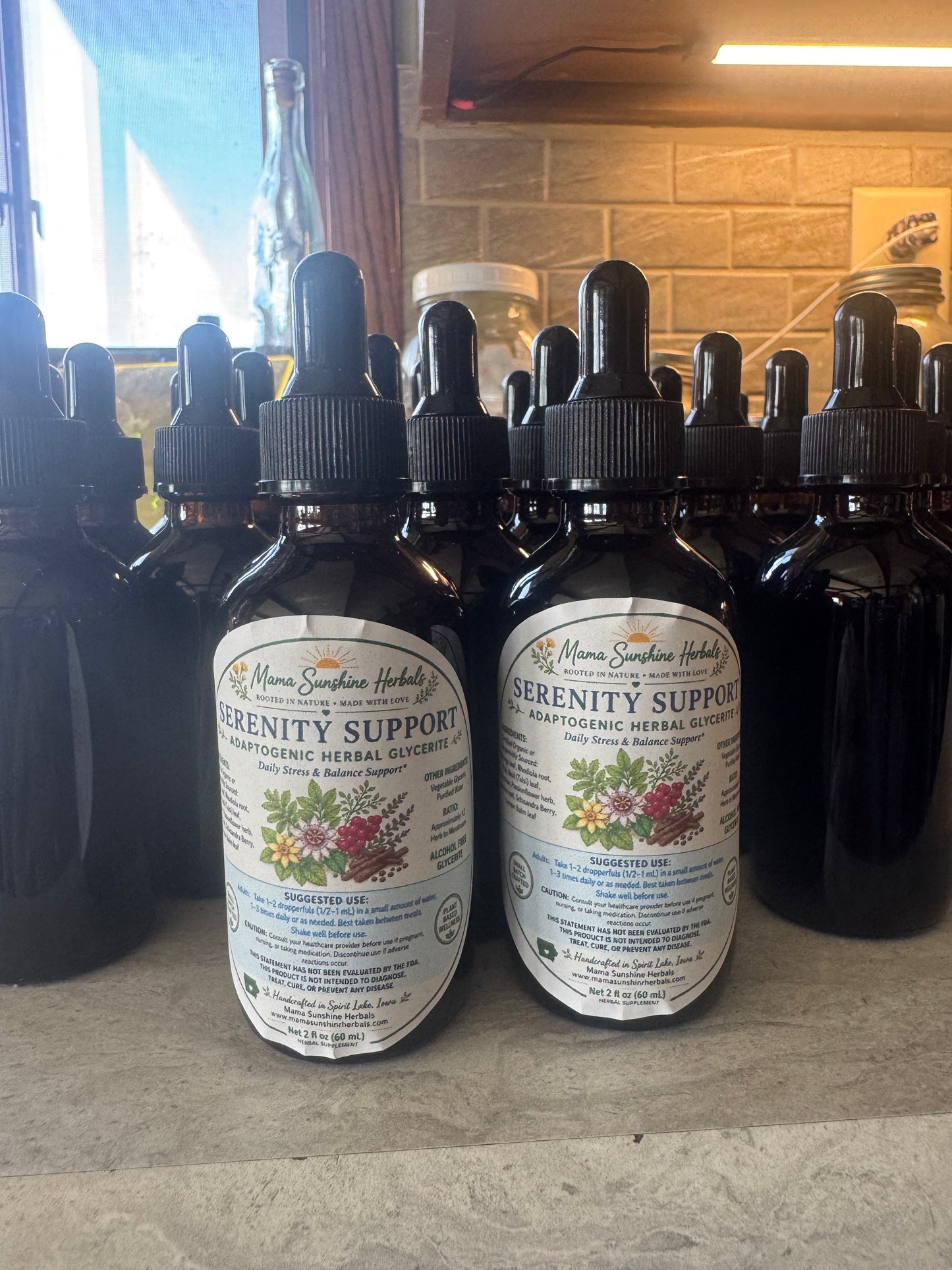 Serenity Support Adaptogenic herbal glycerite. (Formerly Cortisol Calm)